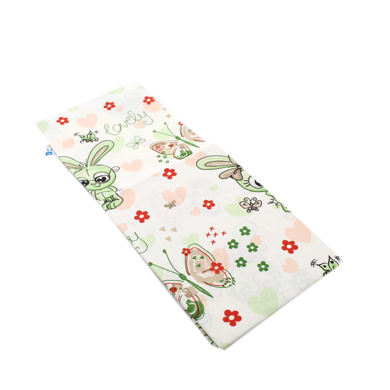 Poza Cearceaf Multicolor, Bumbac, 1 x Cearceaf, Iepuras, Banda elastica - BL360 [2]