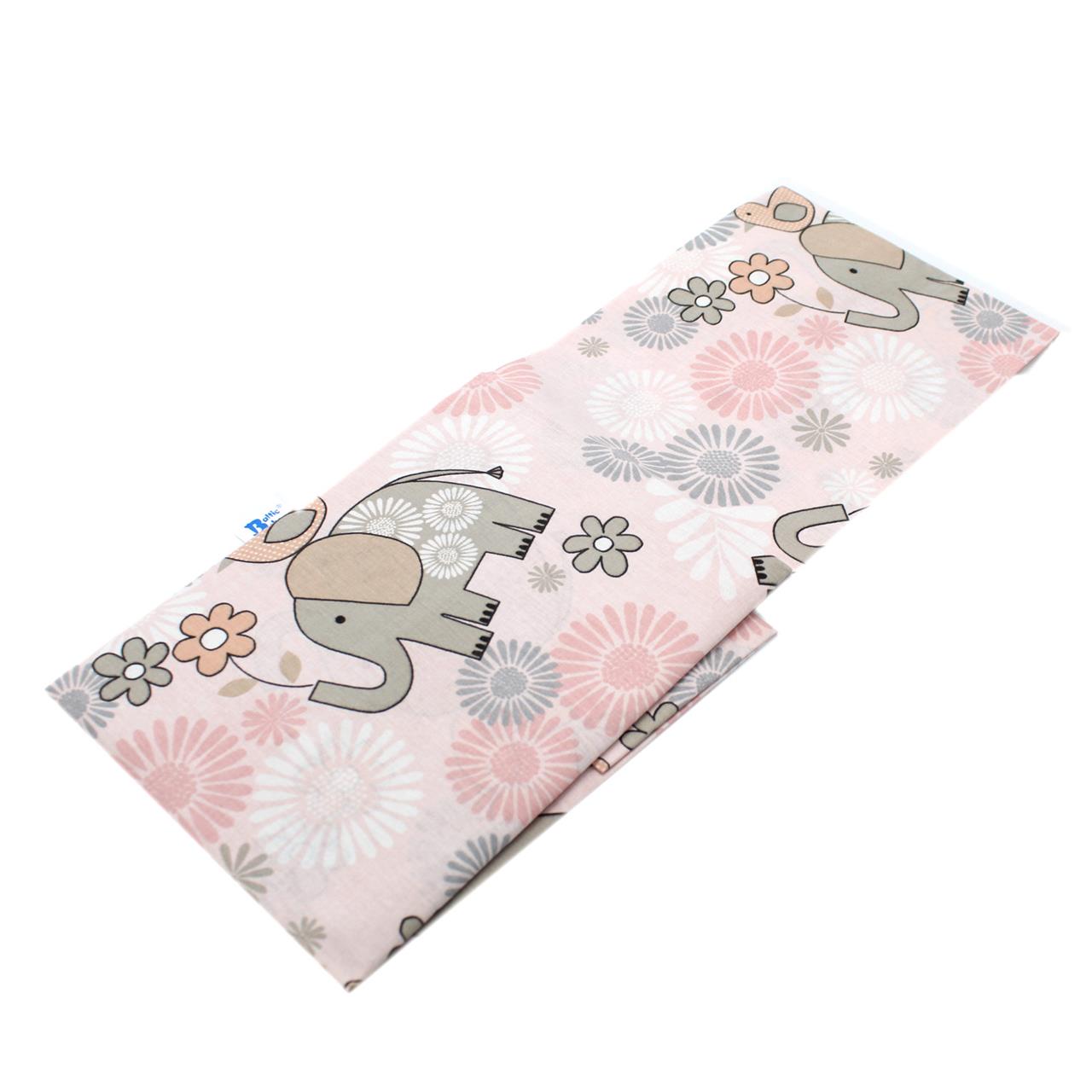 Poza Cearceaf Multicolor, Bumbac, 1 x Cearceaf, Elefant, Banda elastica - BL361 [2]