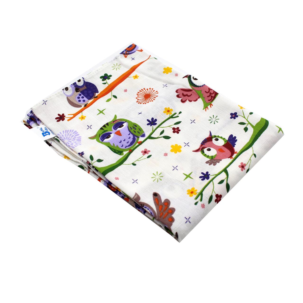 Poza Scutec Bumbac, Refolosibil, Mulicolor, Unisex, Bufnita - BL365 [1]