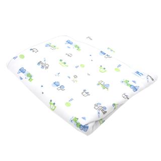 Poza Paturica Alb/Albastru, Bumbac, 0 +, Camion - BL366 [1]