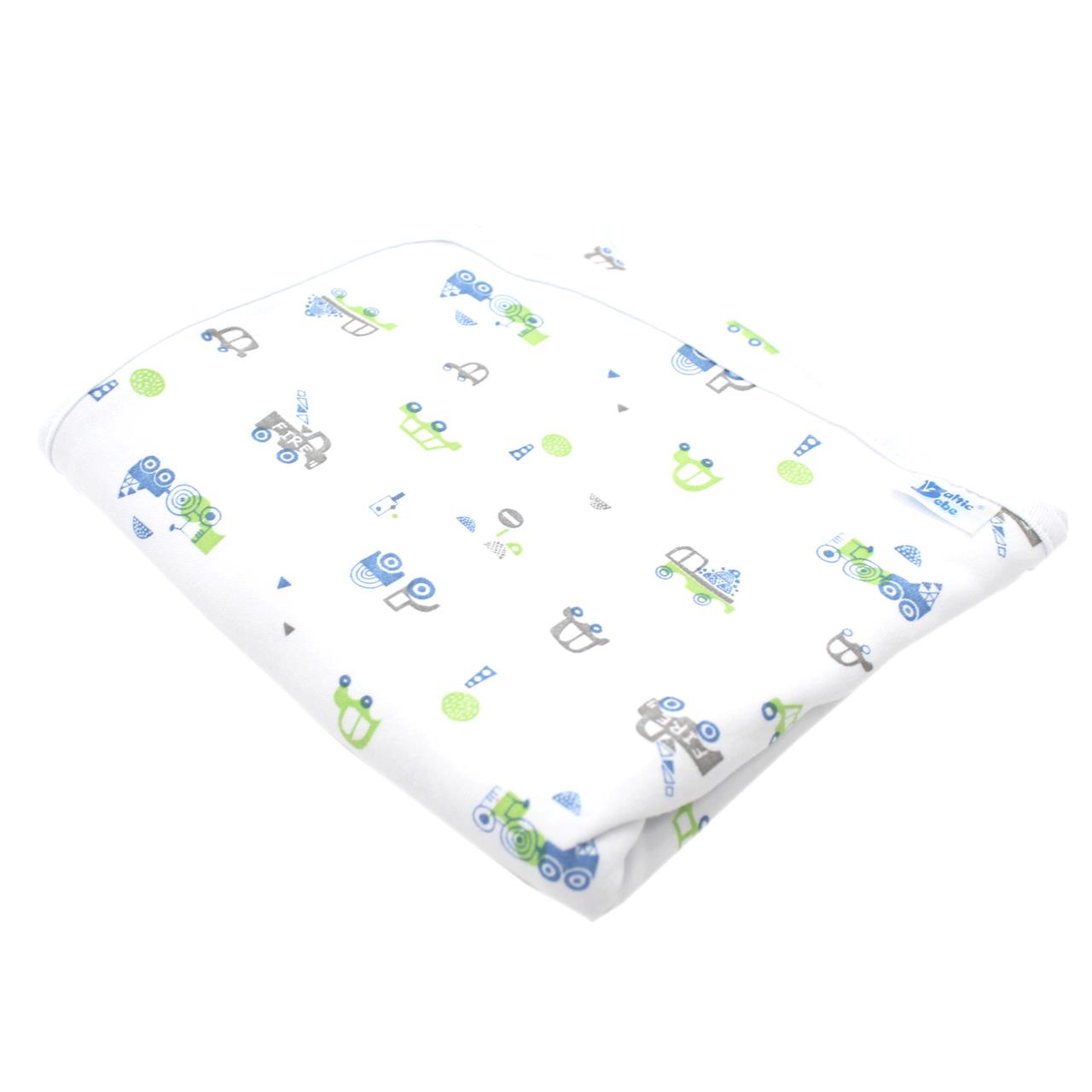 Poza Paturica Alb/Albastru, Bumbac, 0 +, Camion - BL366S [1]