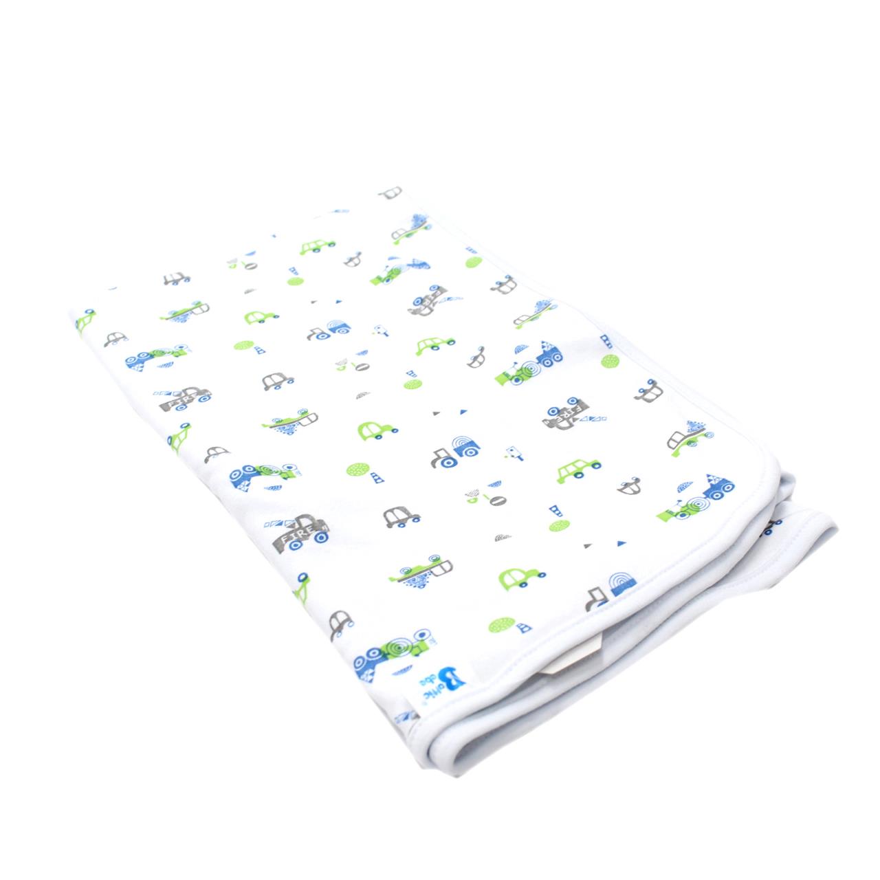 Poza Paturica Alb/Albastru, Bumbac, 0 +, Camion - BL366S [2]