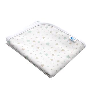 Poza Paturica Alb/Verde, Bumbac, 0 +, Stelute - BL382 [1]