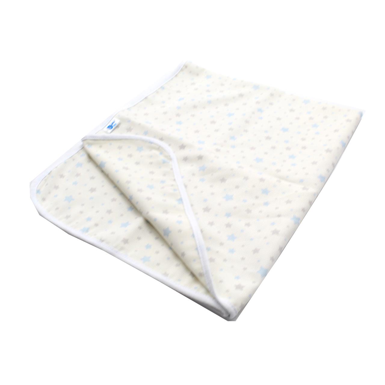 Poza Paturica Alb/Albastru, Bumbac, 0 +, Stele - BL384 [2]