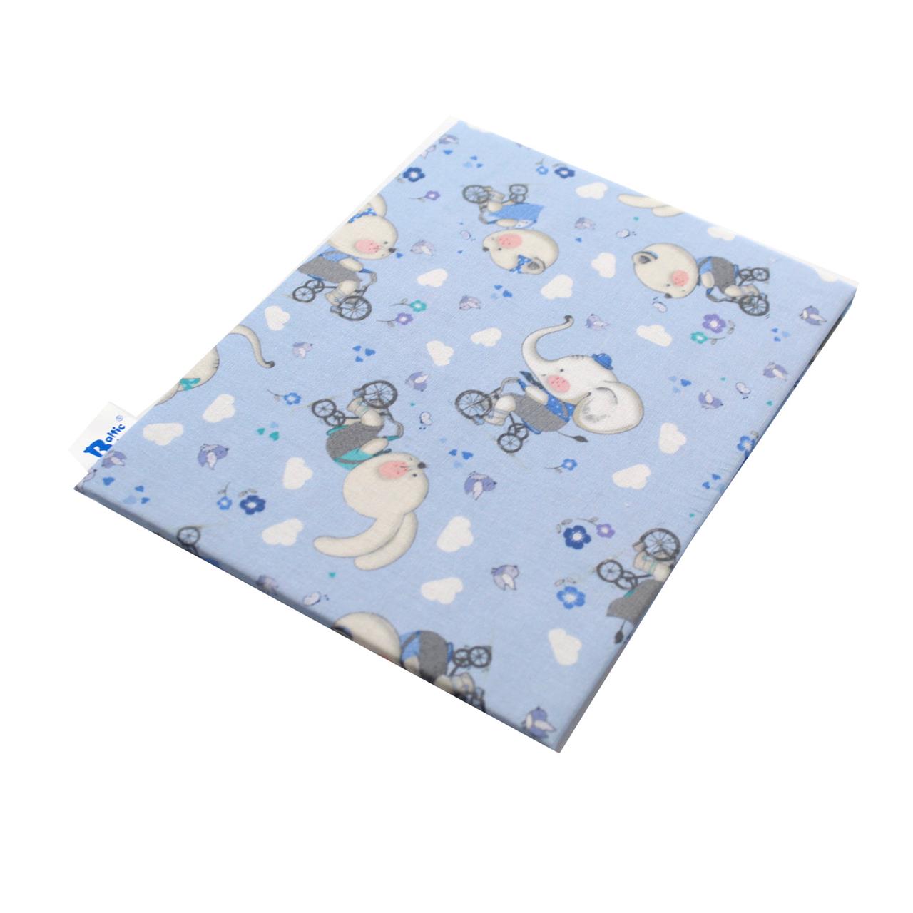 Poza Cearceaf Albastru, Bumbac, 1 x Cearceaf, Iepuras, Banda elastica - BL389 [1]