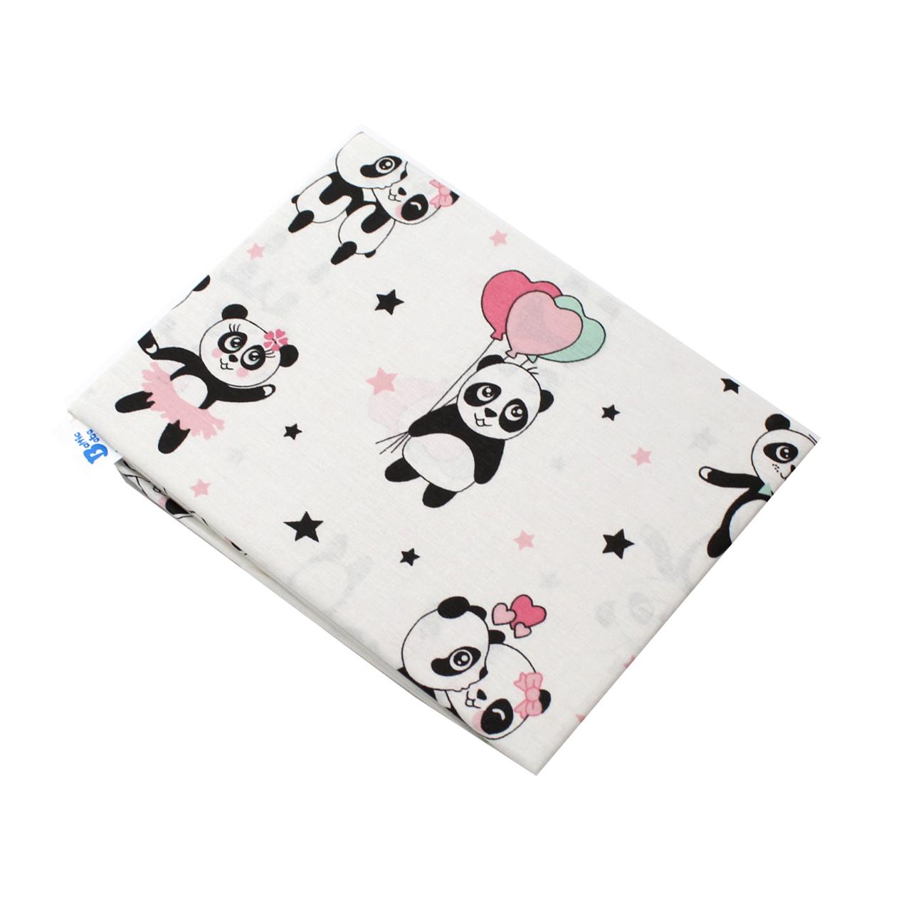 Poza Cearceaf Alb/Roz, Bumbac, 1 x Cearceaf, Ursulet, Banda elastica - BL393 [1]