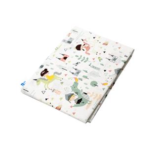 Poza Cearceaf Alb/Verde, Bumbac, 1 x Cearceaf, Der Regenbogenfisch, Banda elastica - BL395 [1]