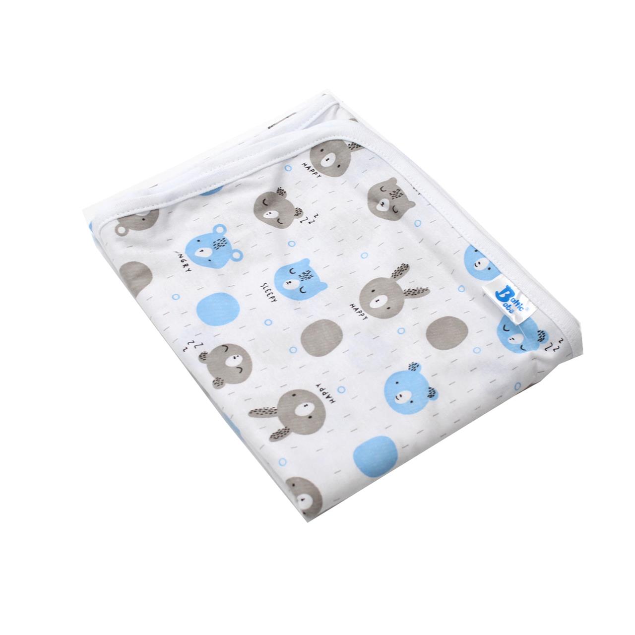 Poza Paturica Alb/Albastru/Gri, Bumbac, 0 +, Ursulet - BL397S [1]