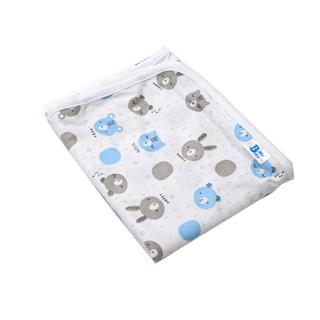 Poza Paturica Alb/Albastru/Gri, Bumbac, 0 +, Ursulet - BL397S [1]