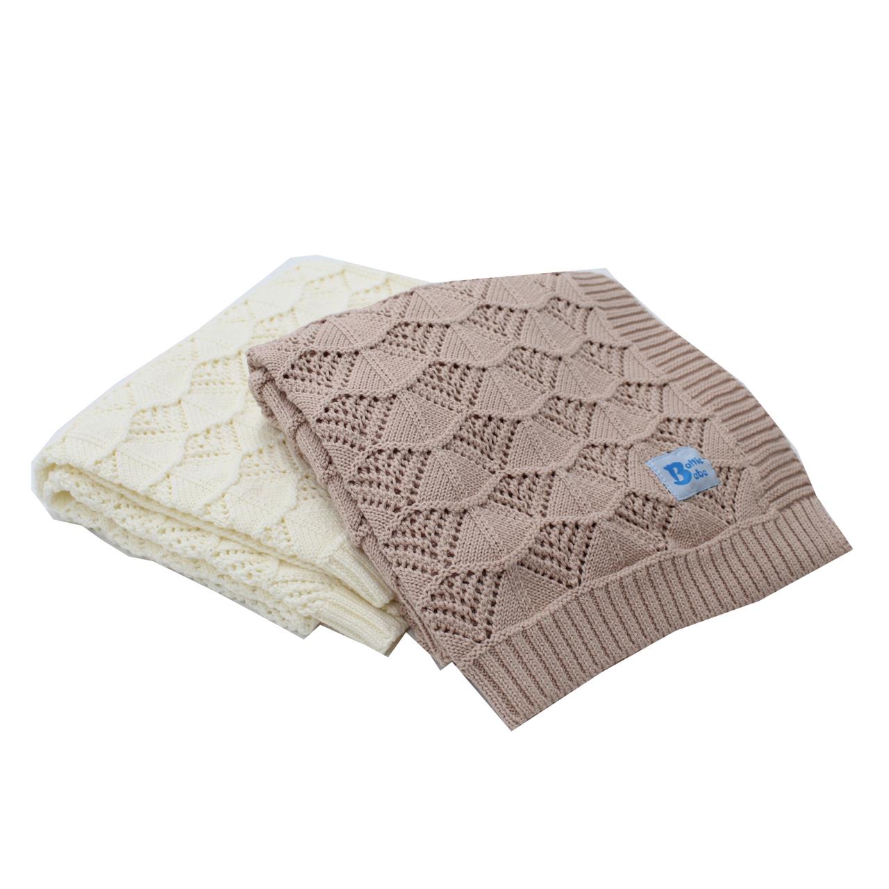 Poza Paturica Ecru, Bumbac, 0-2 ani, Triunghi - BL406 [4]