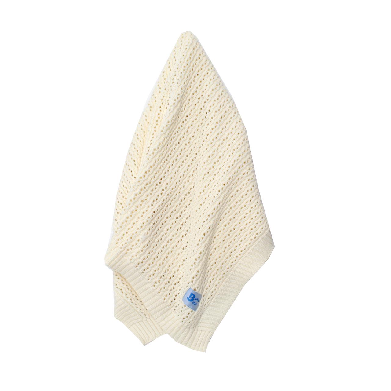 Poza Paturica Ecru, Bumbac, 0-2 ani, Snur - BL408 [1]