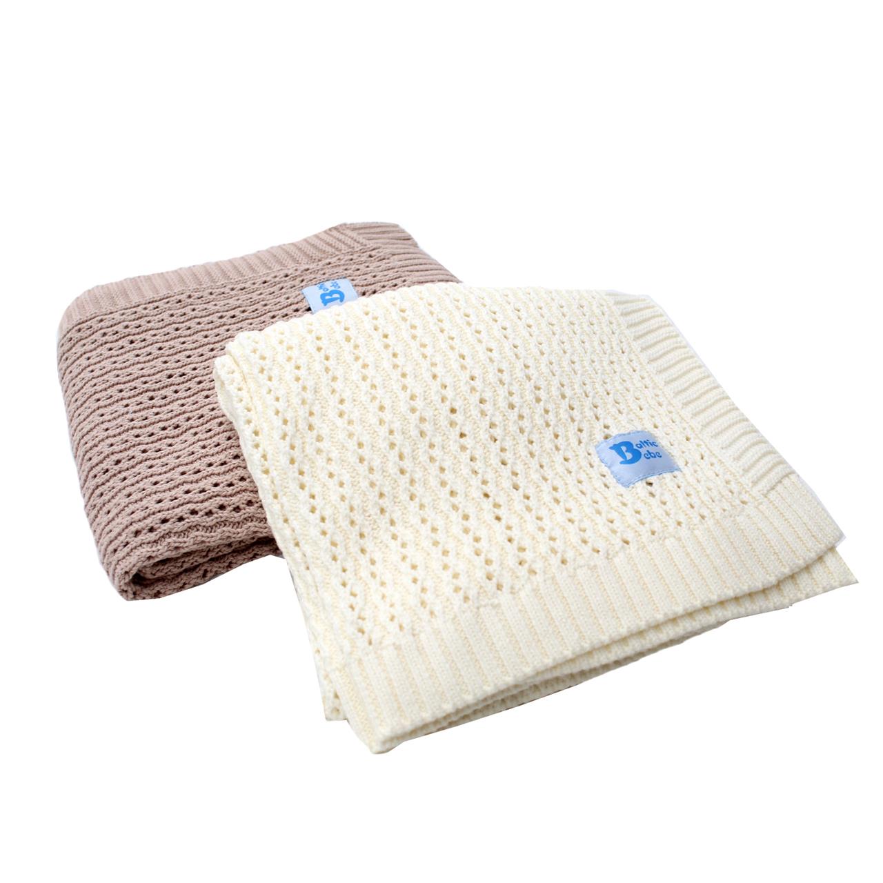 Poza Paturica Ecru, Bumbac, 0-2 ani, Snur - BL408 [3]