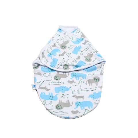 Poza Sistem Infasare Bumbac, Alb/Albastru, Elefant - BL430 [1]