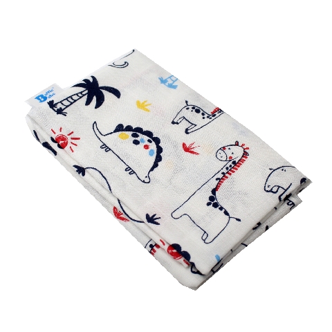 Poza Scutec Bumbac, Refolosibil, Alb/Albastru, Baieti, Girafa - BL432 [1]