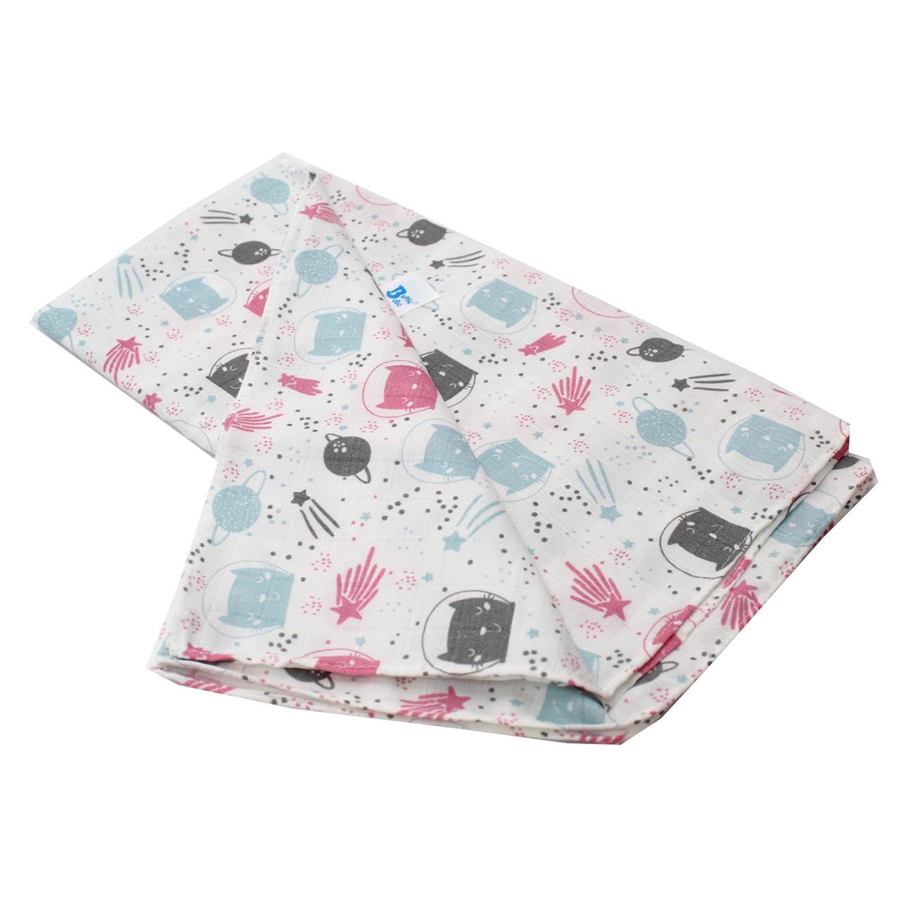 Poza Scutec Bumbac, Refolosibil, Alb/Roz, Baieti, Planete - BL434 [2]