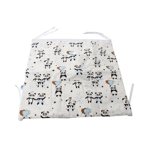 Poza Protectie Patut Multicolor, Bumbac, 1 x Buzunar, Urs panda, Siret - BL441 [1]