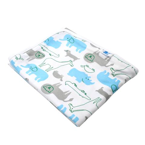 Poza Paturica Alb/Bleu, Bumbac, 0 +, Hipopotam - BL444 [1]