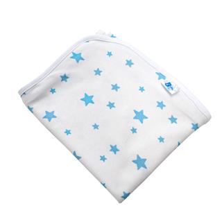 Poza Paturica Alb/Albastru, Bumbac, 0 +, Stelute - BL452 [1]