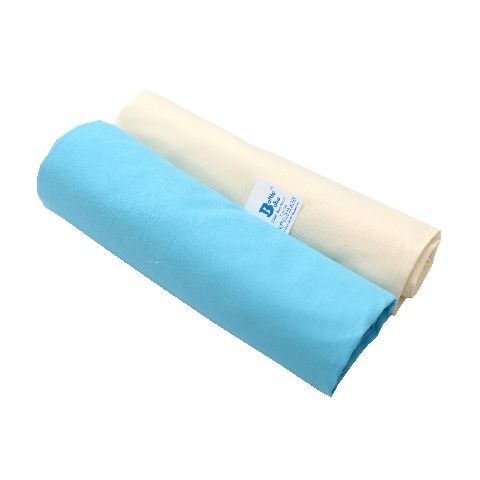 Poza Cearceaf Albastru/Galben, Bumbac, 2 x Cearceaf, Universal, Banda elastica - BL467 [1]