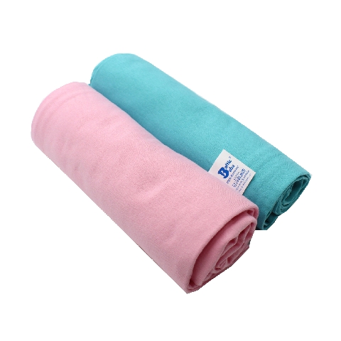 Poza Cearceaf Roz/Bleu, Bumbac, 2 x Cearceaf, Universal, Banda elastica - BL472 [1]