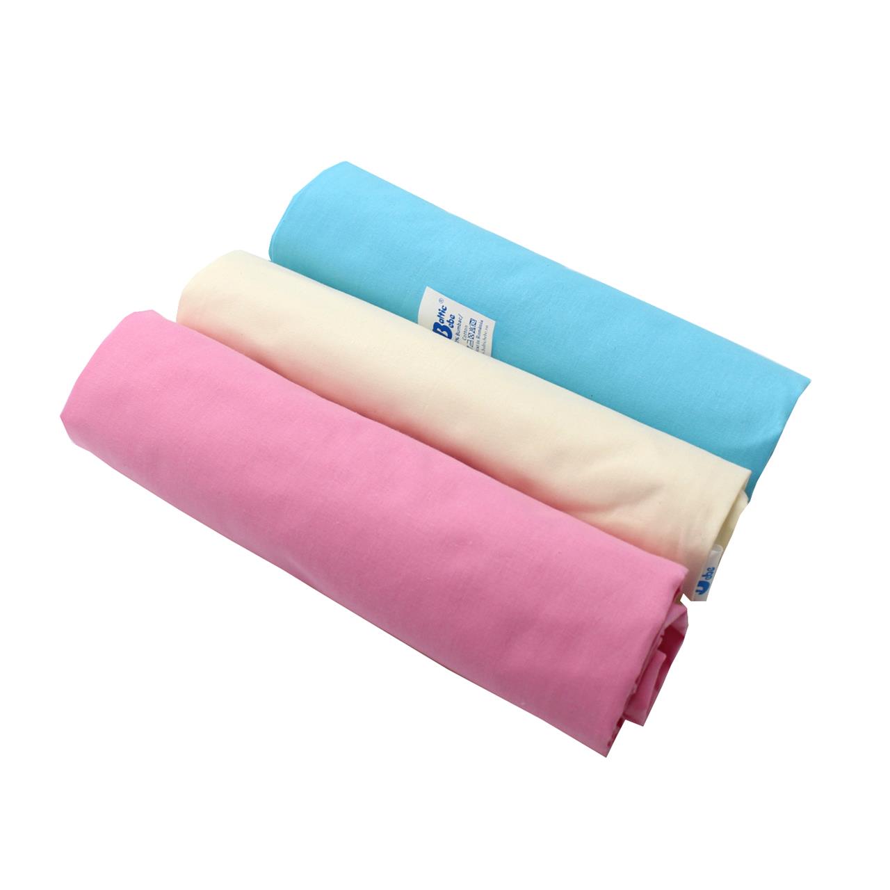 Poza Cearceaf Alb/Rov/Ivory, Bumbac, 3 x Cearceaf, Universal, Banda elastica - BL476 [1]