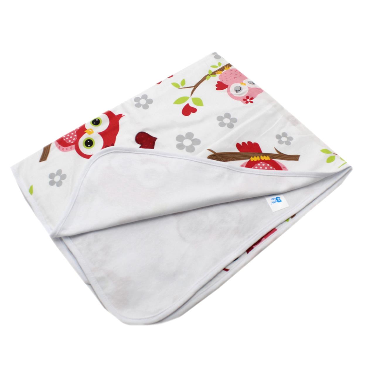 Poza Paturica Alb/Rosu, Bumbac, 0 +, Bufnita - BL495 [3]