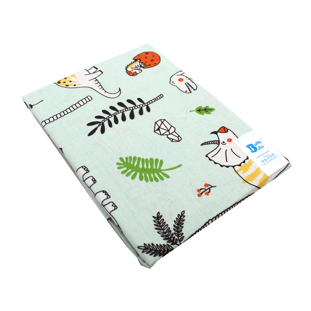 Poza Cearceaf Verde, Bumbac, Dinozauri, Banda elastica - BL522 [1]