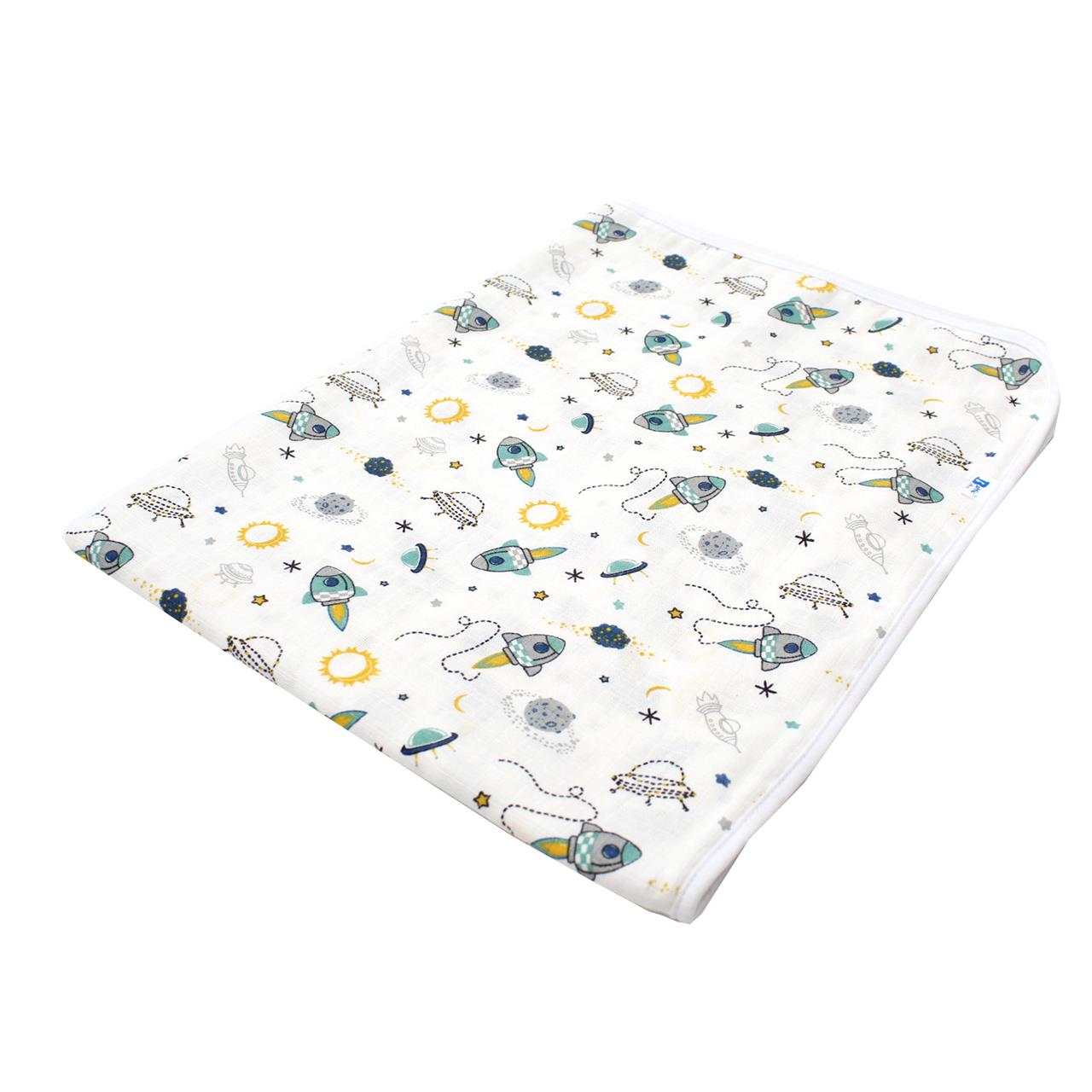 Poza Paturica Alb, Bumbac, 0 +, Planete - BL562S [2]