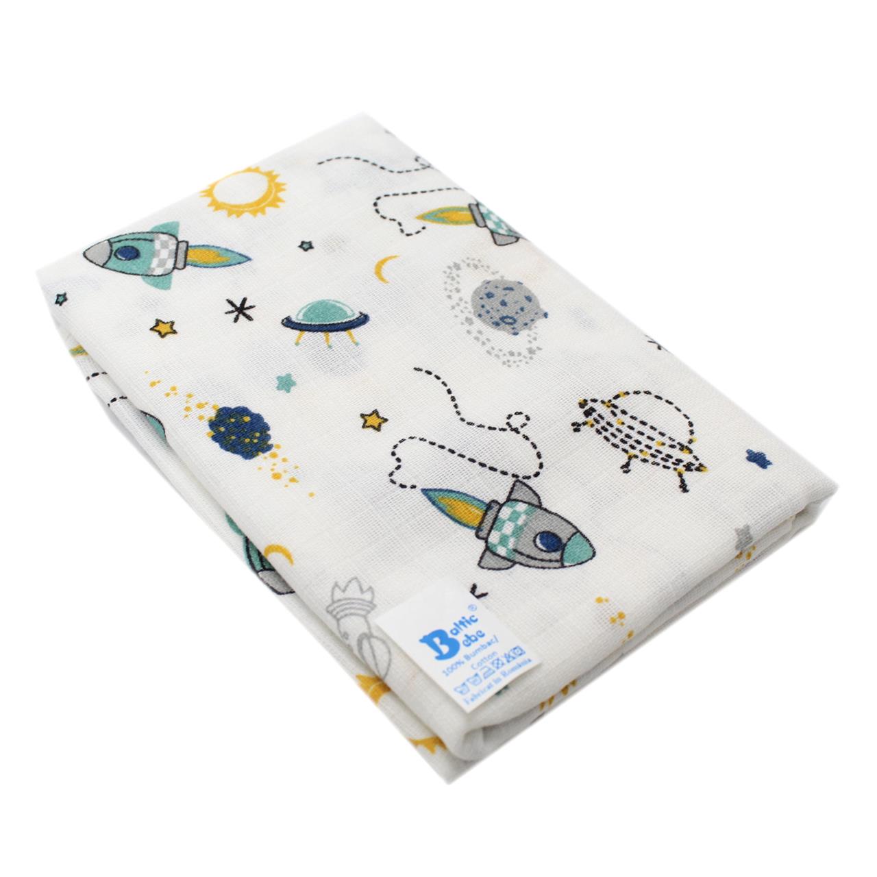 Poza Scutec Bumbac, Refolosibil, Alb, Baieti, Planete - BL579 [1]