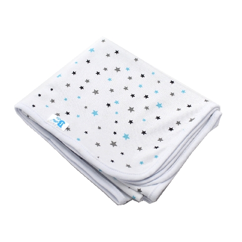 Poza Paturica Alb, Bumbac, 0 +, Stelute - BL587S [1]