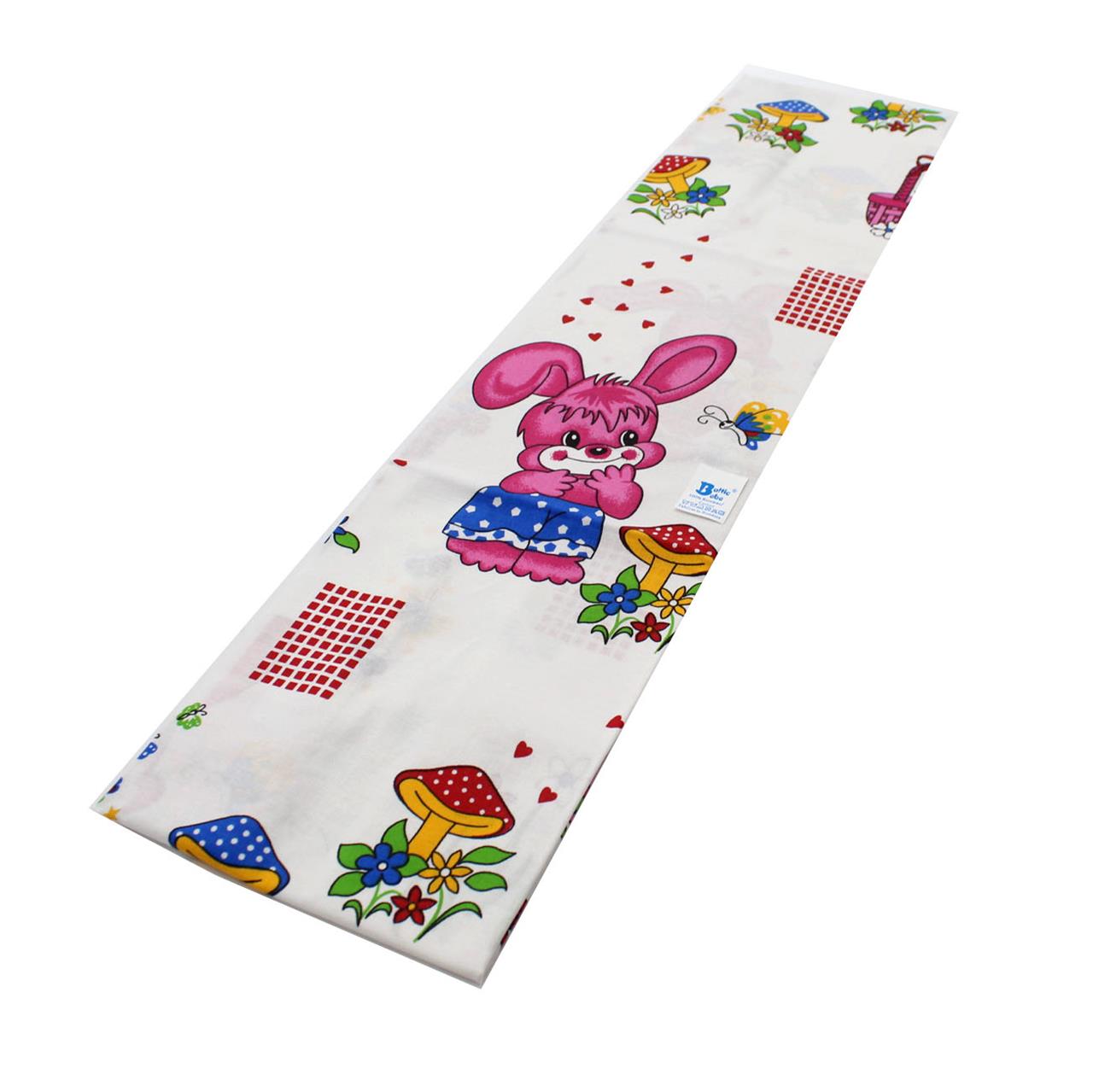 Poza Cearceaf Alb/Roz, Bumbac, 1 x Cearceaf, Ciuperca, Banda elastica - BL607 [2]