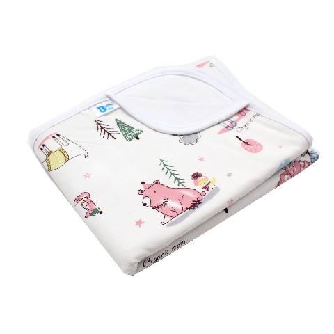 Poza Paturica Alb/Roz, Bumbac, 0 +, Cerb - BL616 [1]