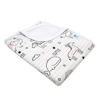 Poza Paturica Alb/Roz, Bumbac, 0 +, Balena - BL618 [1]