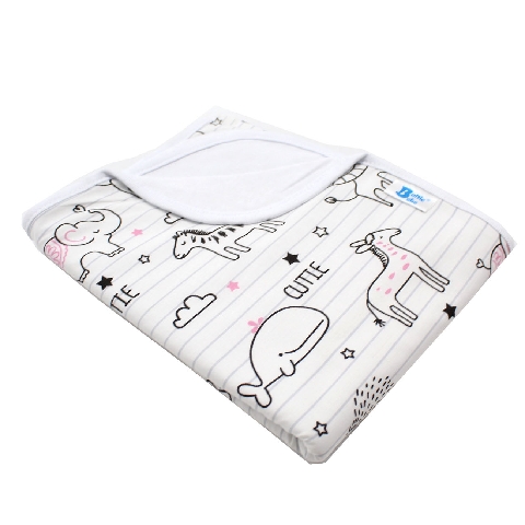 Poza Paturica Alb/Roz, Bumbac, 0 +, Balena - BL618 [1]