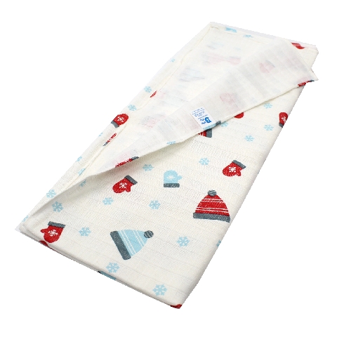 Poza Scutec Muselina flausata, Refolosibil, Alb, Baieti, Caciulita - BL650 [1]