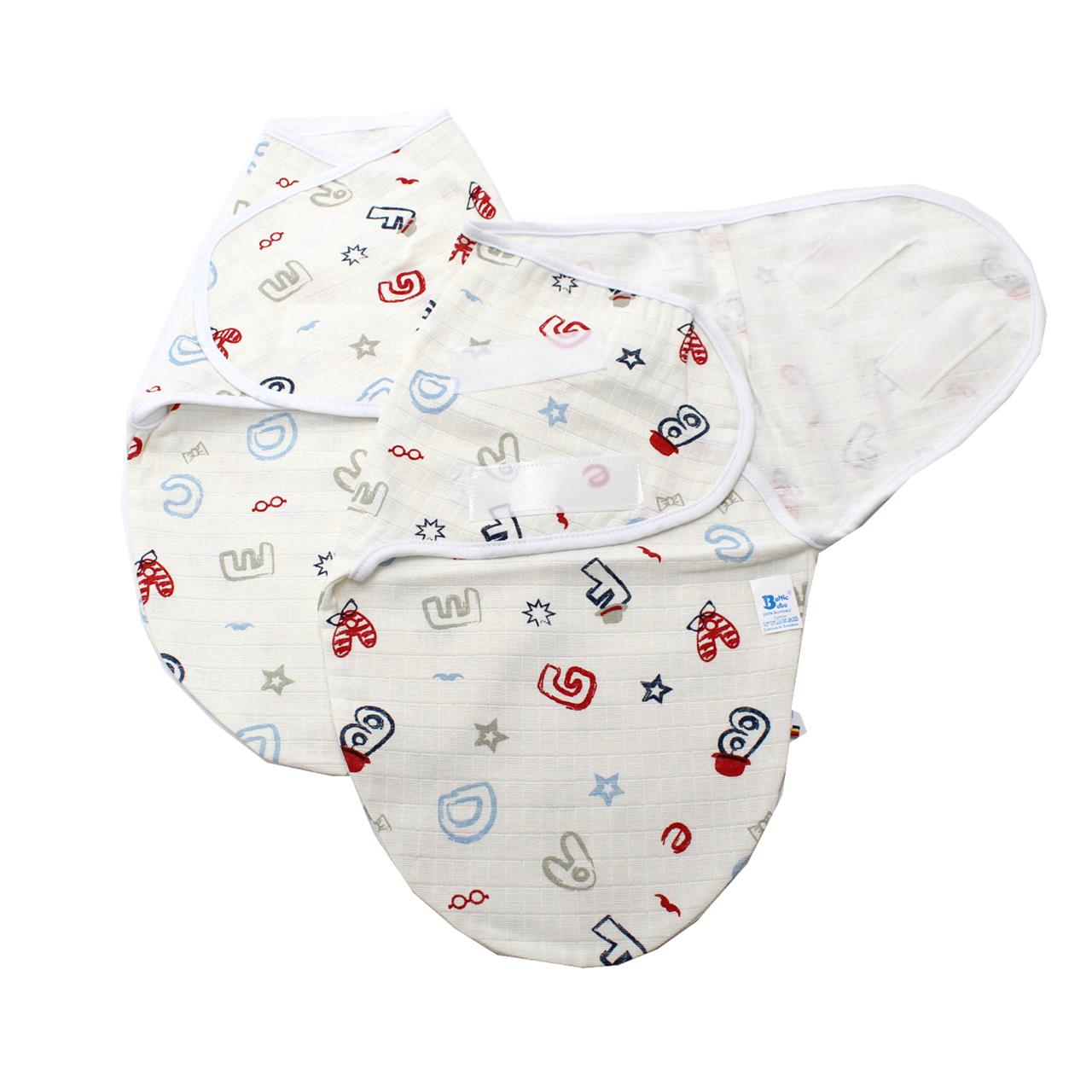 Poza Sistem Infasare Muselina flausata, Alb/Albastru, Litere - BL654 [2]