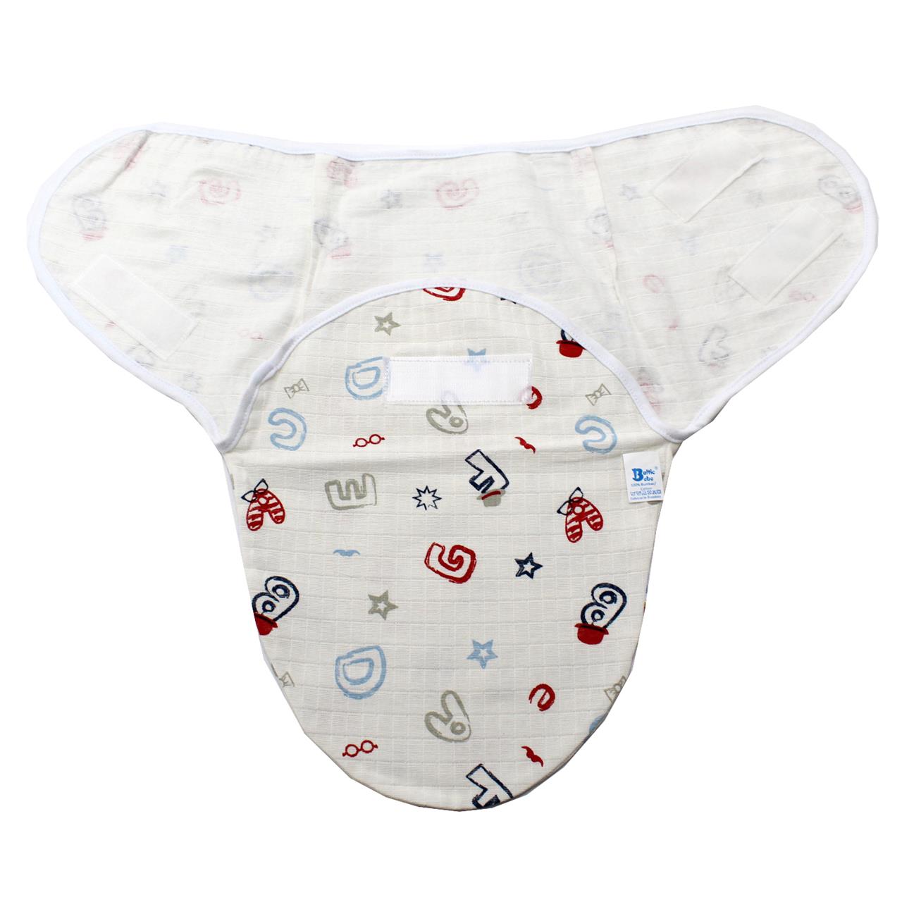 Poza Sistem Infasare Muselina flausata, Alb/Albastru, Litere - BL654 [3]