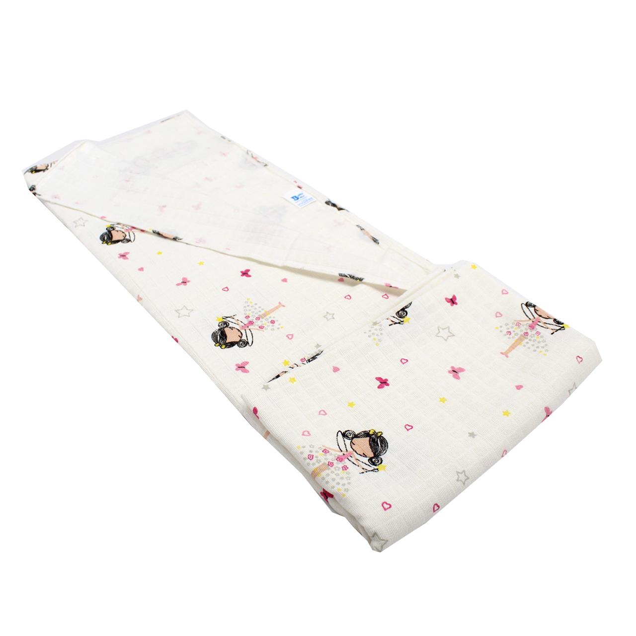 Poza Scutec Muselina Flausata, Refolosibil, Alb/Roz, Fete, Printesa - BL659 [2]