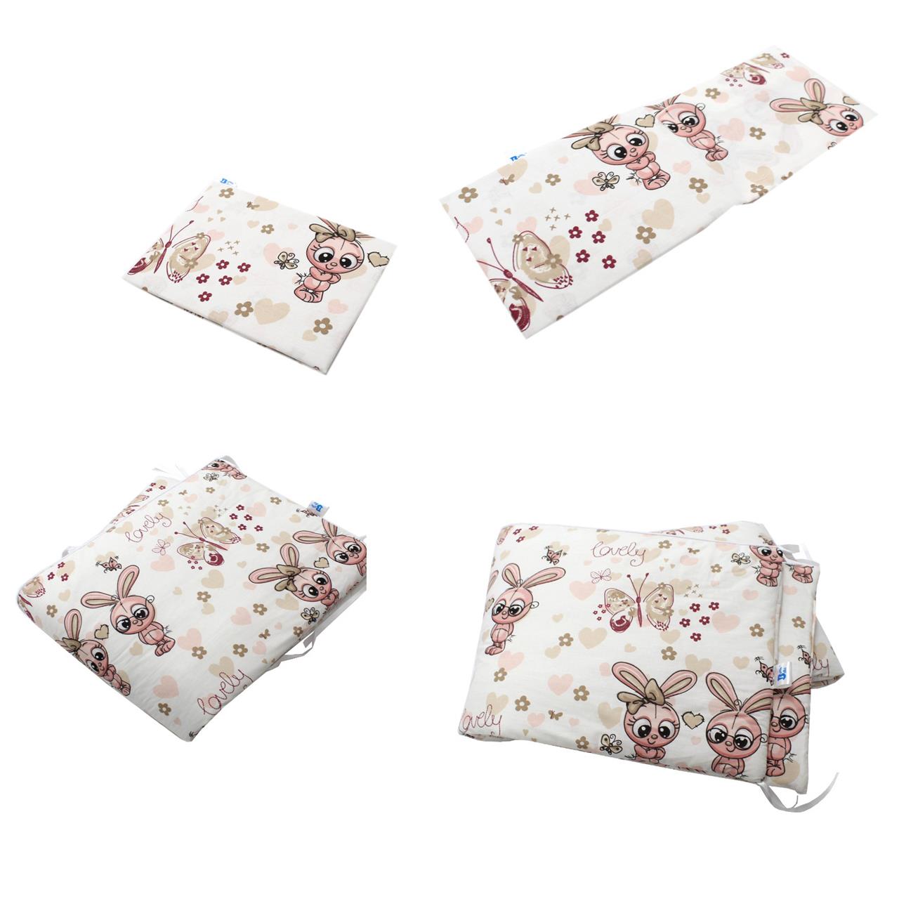 Poza Set Lenjerie Alb/Grena, Bumbac, 5, Fete, Iepuras, Siret - BL675 [2]