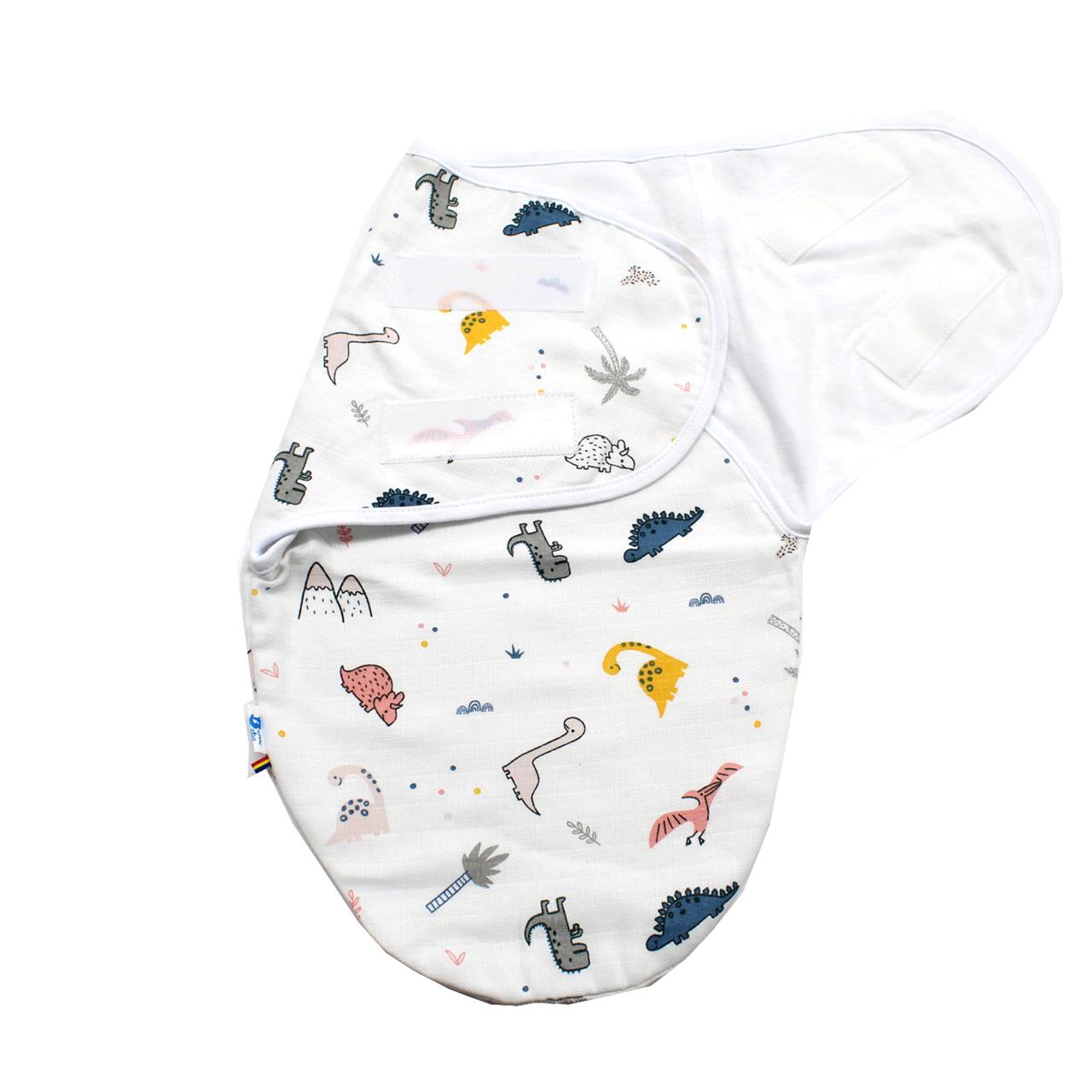 Poza Sistem Infasare Muselina, Alb/Albastru, Dino Palmier - BL683 [2]