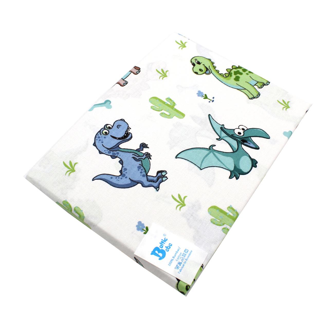 Poza Set Lenjerie Alb/Verde, Bumbac, 5, Baieti, Dinozauri, Siret - BL690 [5]