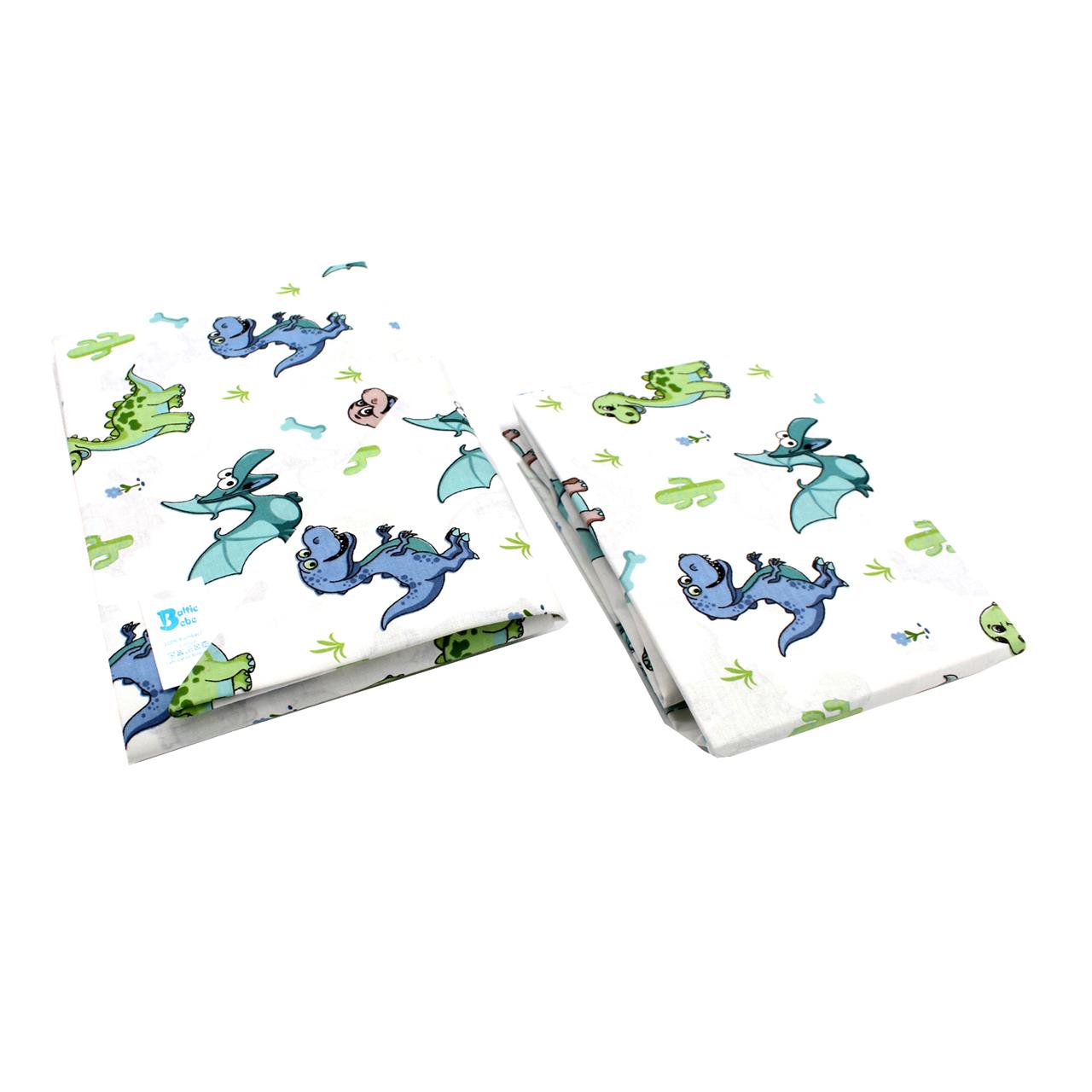 Poza Set Lenjerie Alb/Verde, Bumbac, 5, Baieti, Dinozauri, Siret - BL690 [6]