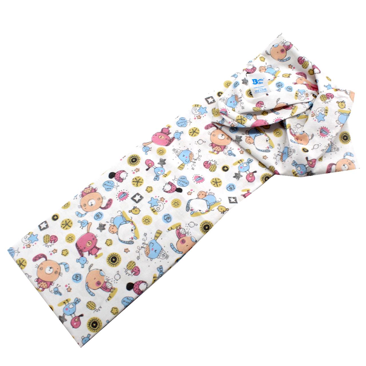 Poza Cearceaf Multicolor, Bumbac Percale, 1 x Cearceaf cu elastic, Iepuras, Banda elastica - BL697 [2]