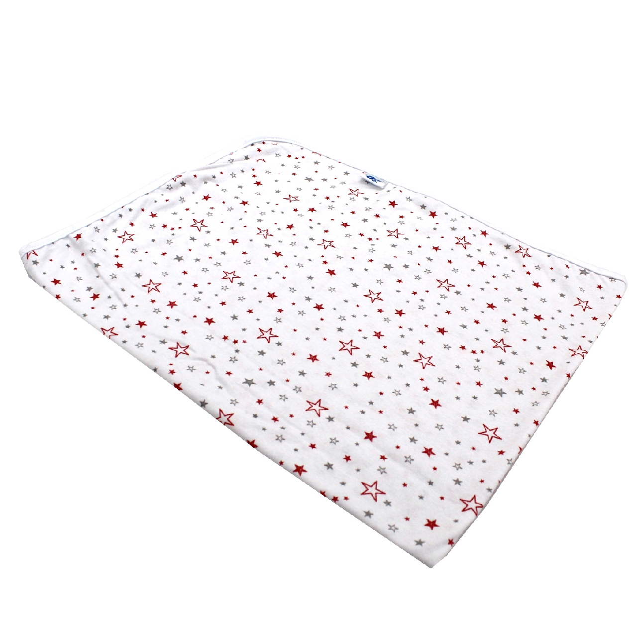 Poza Paturica Alb/Rosu, Bumbac, 0 +, Stelute - BL775 [3]