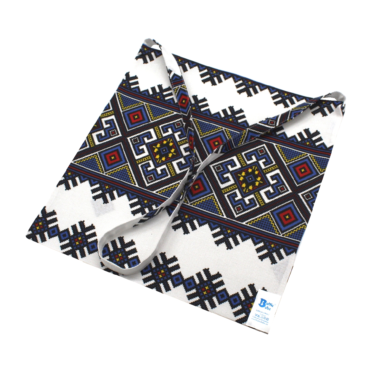 Poza Traista colind, Bumbac, Alb/Albastru - BL787 [2]