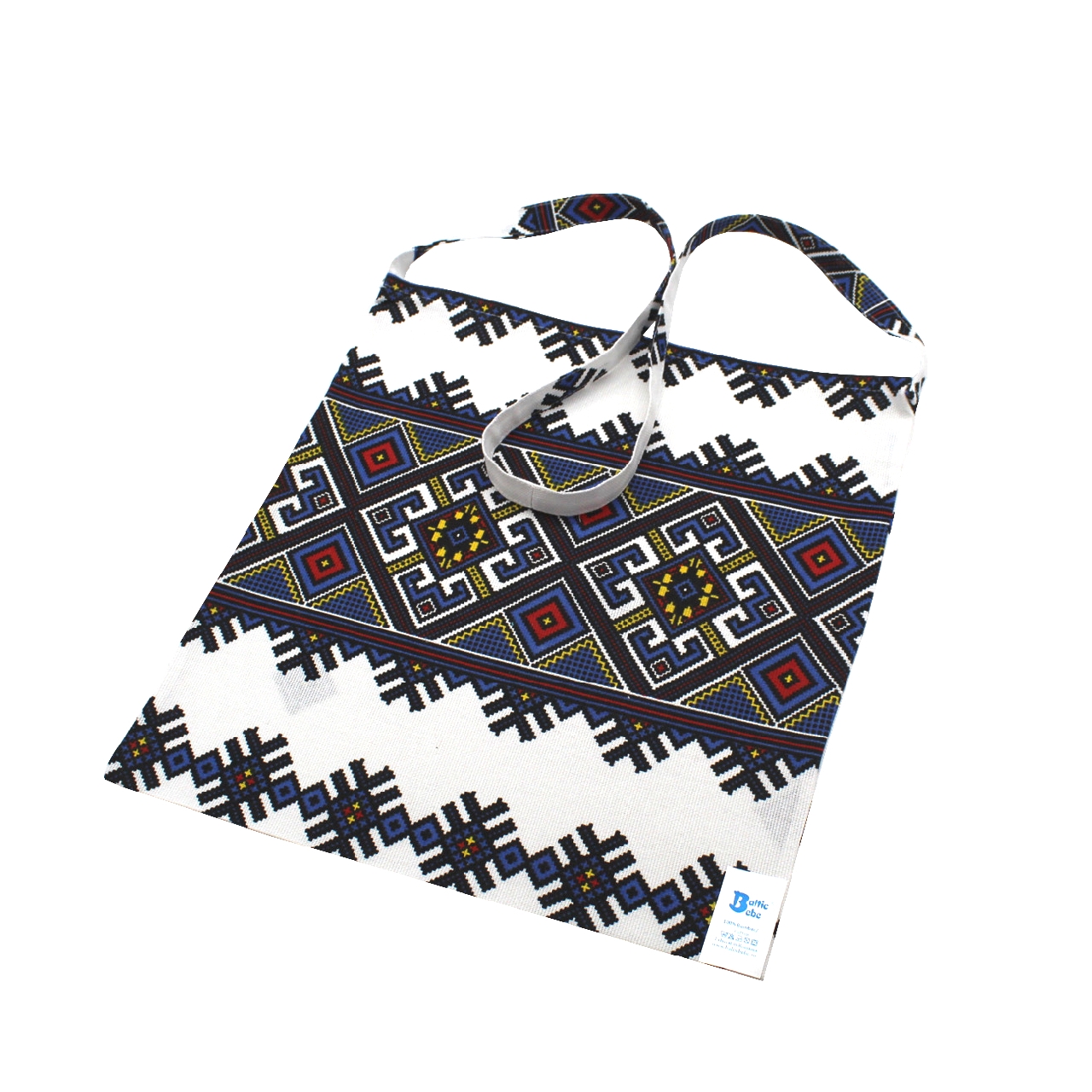 Poza Traista colind, Bumbac, Alb/Albastru - BL787 [3]