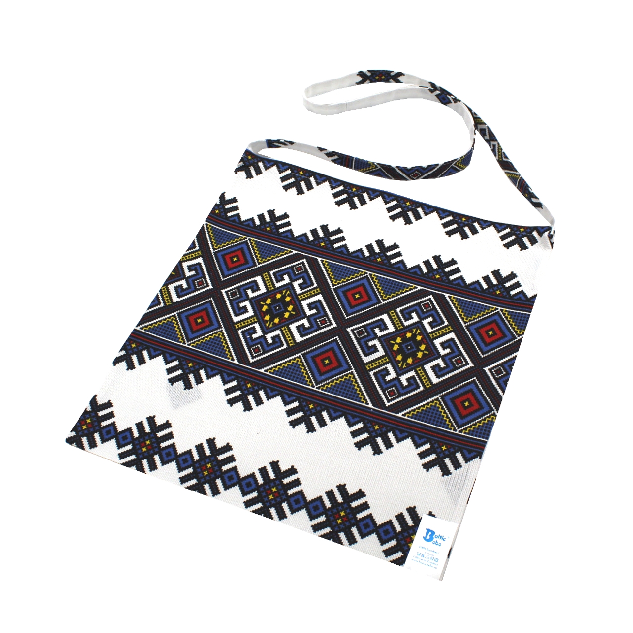 Poza Traista colind, Bumbac, Alb/Albastru - BL787 [4]