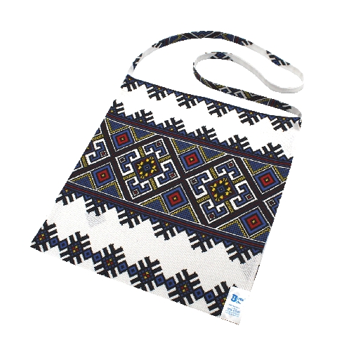 Poza Traista colind, Bumbac, Alb/Albastru - BL787 [1]