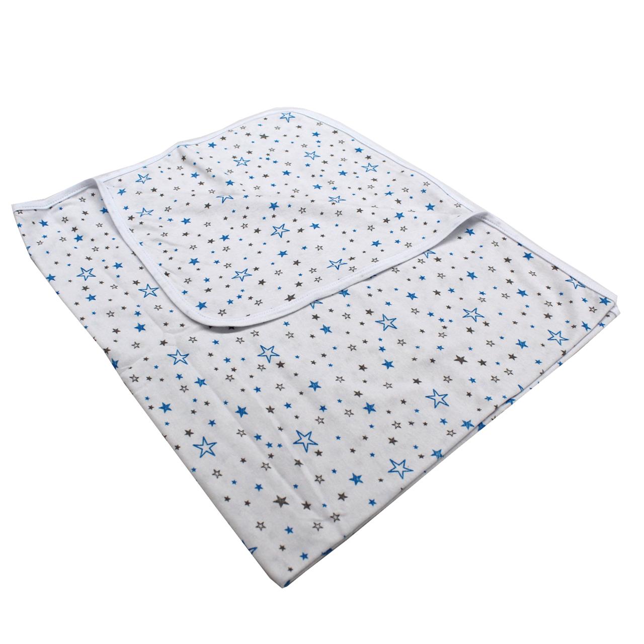 Poza Paturica Alb/Albastru, Bumbac, 0 +, Stelute - CTY017 [2]