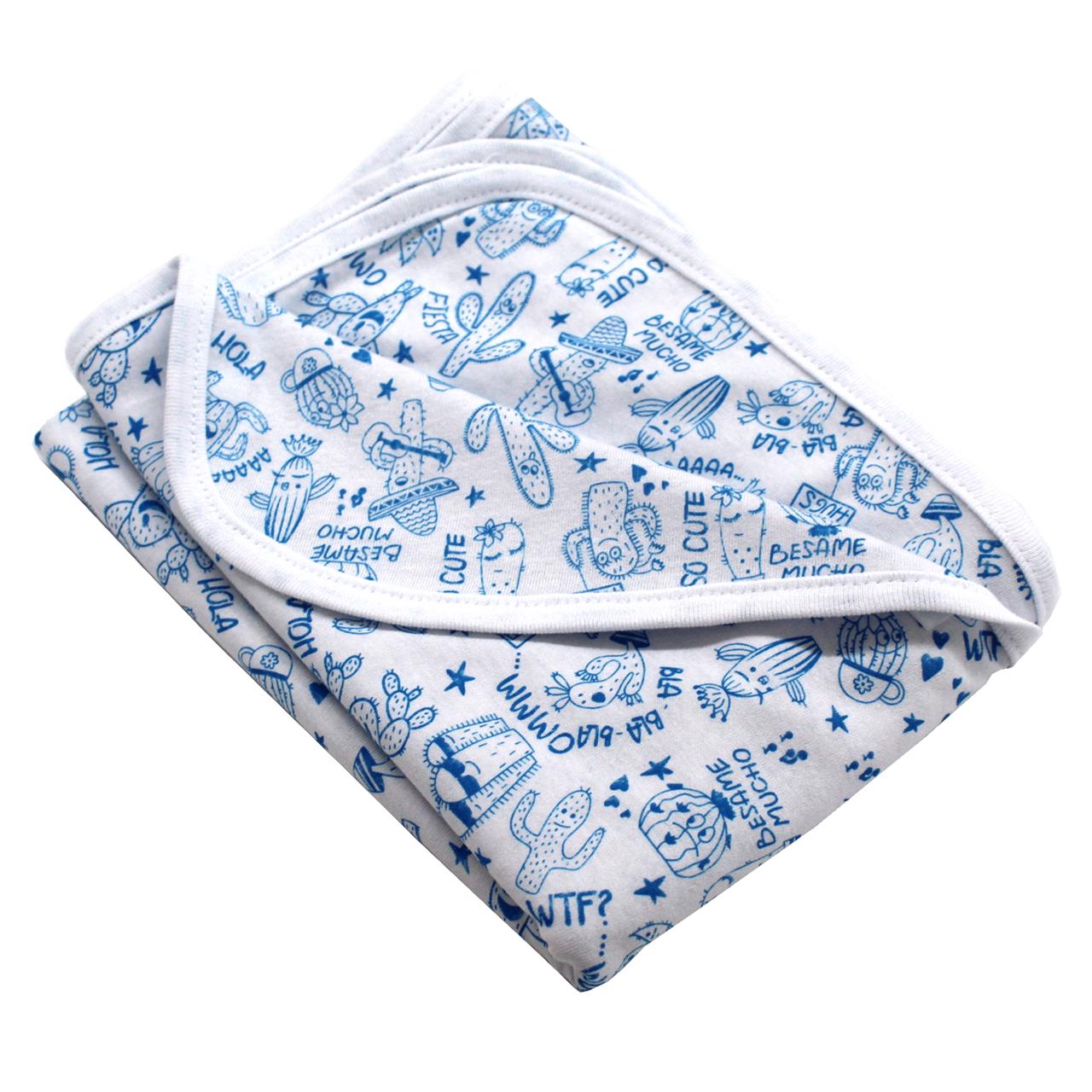 Poza Paturica Alb/Albastru, Bumbac, 0 +, Cactus - CTY019 [1]